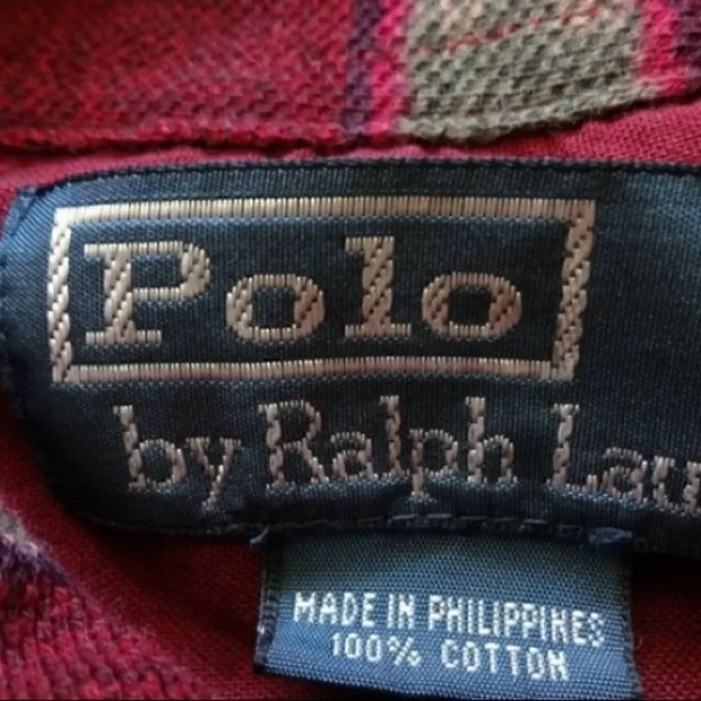 Polo Ralph Lauren Southwest Red Desert Print Cotton Mesh Knit Button Up Shirt